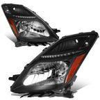 06-09 Toyota Prius HID Headlights - Black Housing w/ Amber Corner