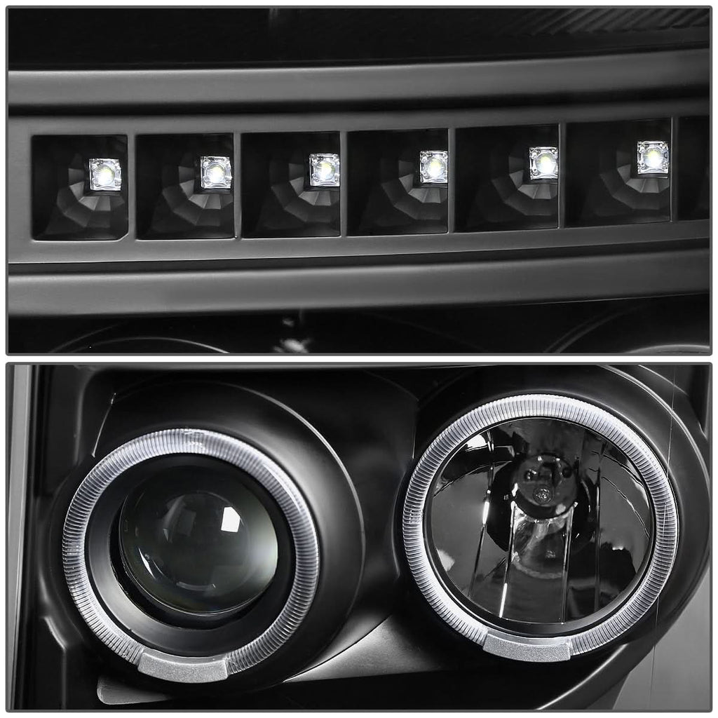 11-16 Ford F-250 F-350 F-450 F-550 Super Duty LED Halo Projector Headlights