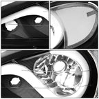 99-05 Pontiac Grand Am 3D LED DRL Projector Headlights Black/Clear