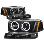99-07 GMC Sierra Yukon LED Dual Halo Projector Headlights