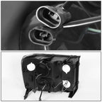 2007-2013 GMC Sierra LED U-Bar Halo Projector Headlights Black