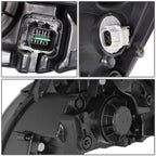 2006-2008 Kia Rio Black Housing Clear Corner Headlights