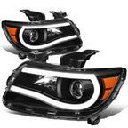 15-20 Chevrolet Colorado LED U-Tube DRL Projector Headlights Black