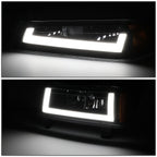 04-12 Chevrolet Colorado LED DRL Headlights - Black Housing