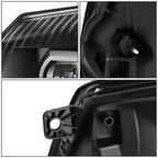 07-14 Cadillac Escalade Projector Headlights Black Housing Clear Corner