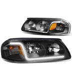 2000-2005 Chevrolet Impala LED DRL Headlights - Black Housing