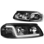 2000-2005 Chevrolet Impala LED DRL Headlights - Black Housing