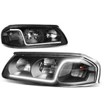 2000-2005 Chevrolet Impala LED DRL Headlights - Black Housing