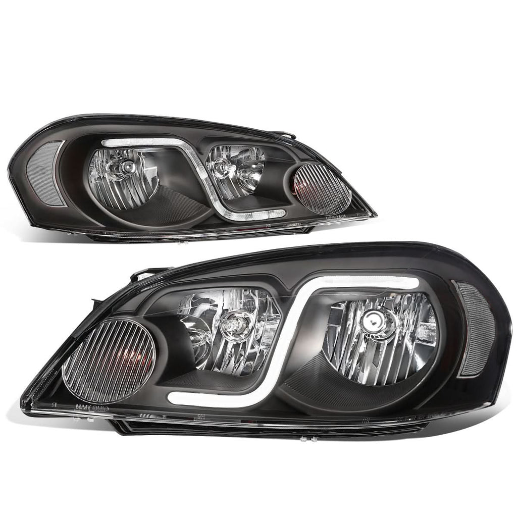 06-16 Chevrolet Impala/Monte Carlo LED DRL Headlights - Black/Clear