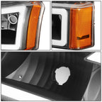 03-07 Chevrolet Silverado / 03-06 Avalanche LED DRL Headlights Black