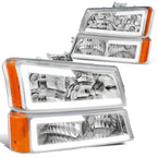 2003-2007 Chevrolet Silverado / Avalanche LED DRL Headlights Chrome