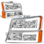2003-2007 Chevrolet Silverado / Avalanche LED DRL Headlights Chrome