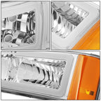 2003-2007 Chevrolet Silverado / Avalanche LED DRL Headlights Chrome