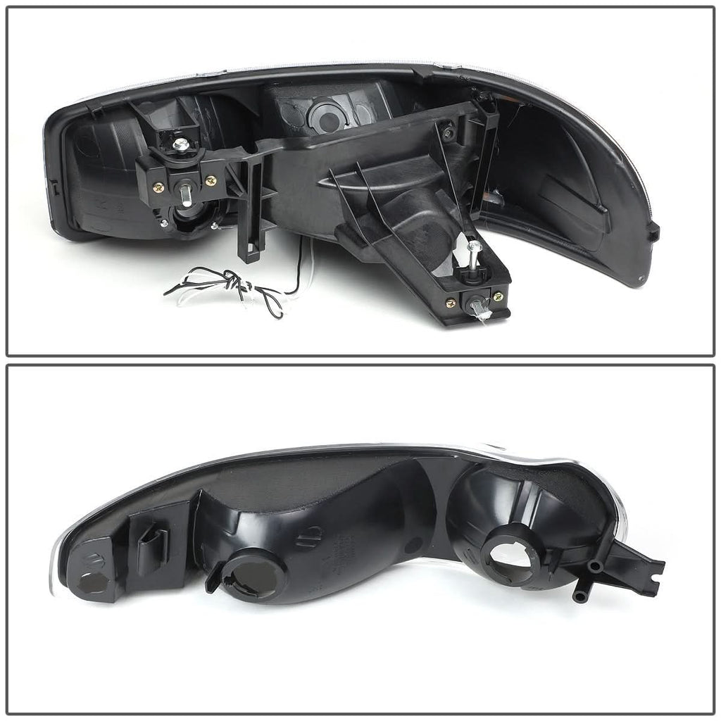 01-07 GMC Sierra/Yukon LED DRL Headlights 4PC Black Housing