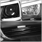 2011-2014 Dodge Charger LED DRL Projector Headlights - Black Housing