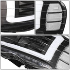 02-05 Dodge Ram LED DRL Projector Headlights Black Housing Clear Corner