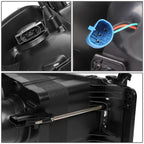 02-05 Dodge Ram LED DRL Projector Headlights Black Housing Clear Corner
