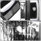 87-91 Ford Bronco F-150 F-250 F-350 LED DRL Headlights Black Housing