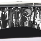 92-96 Ford F-150 F-250 F-350 Bronco Dual LED DRL Headlights Black