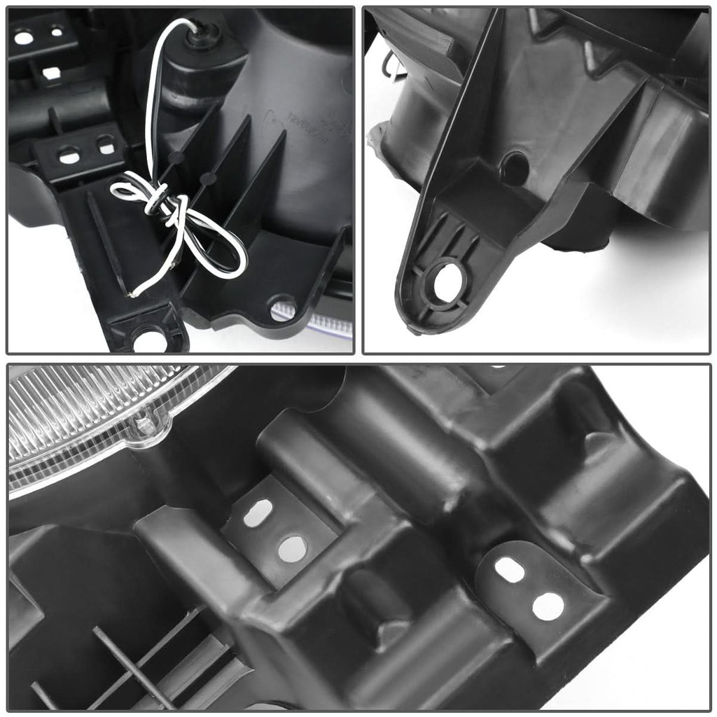 07-14 Toyota FJ Cruiser LED DRL Headlights - Black Housing Clear Corner