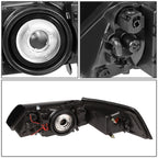 99-04 Ford Mustang LED DRL Headlights Black Housing Amber Corner