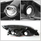 2003-2007 Honda Accord LED DRL Headlights - Black Housing Clear Corner