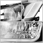 03-07 Honda Accord LED DRL Headlights Chrome Housing Clear Corner