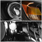 13-15 Honda Accord LED DRL Projector Headlights Black Housing