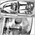 98-02 Honda Accord LED DRL Headlights Chrome Housing Amber Corner