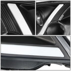 01-03 Honda Civic LED DRL Projector Headlights Black Housing