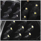 92-95 Honda Civic LED DRL Headlights Black Housing Clear Corner
