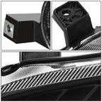 99-00 Honda Civic LED DRL Projector Headlights Black Housing