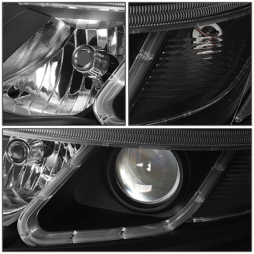 2014-2015 Kia Sorento LED DRL Headlights - Black Housing