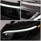 2014-2015 Kia Sorento LED DRL Headlights - Black Housing Clear Corner