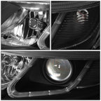 2014-2015 Kia Sorento LED DRL Headlights - Black Housing Clear Corner