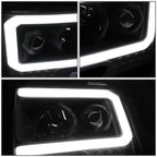 2009-2014 Ford F-150 LED DRL Projector Headlights Black Housing
