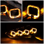 2015-2018 Ford Focus Sequential Halo Projector Headlights Black