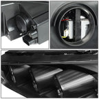 15-18 Ford Focus Sequential Halo Projector Headlights Black Housing