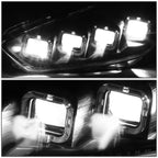 15-18 Ford Focus Sequential Halo Projector Headlights Black Housing