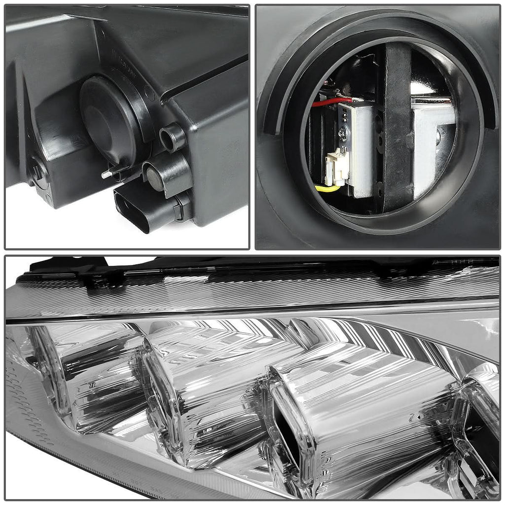 2015-2018 Ford Focus Sequential Halo Projector Headlights Chrome