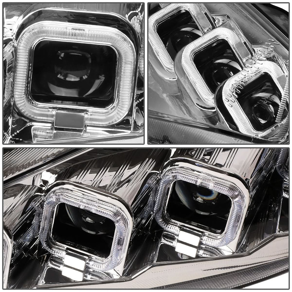 2015-2018 Ford Focus Sequential Halo Projector Headlights Chrome