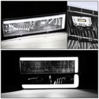 94-00 GMC C/K Series Yukon Suburban Clear LED Bar Headlights