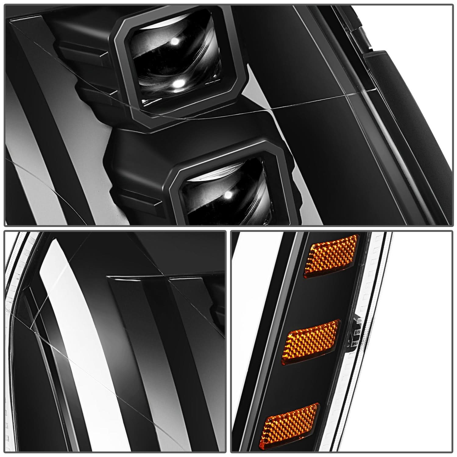07-14 Cadillac Escalade Quad Projector LED Switchback Headlights