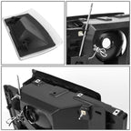 91-94 Ford Explorer LED DRL Headlights Black Housing Clear Corner