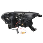 2019-2023 Ford Ranger LED DRL Headlights - Black Housing Clear Corner