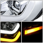 2019-2023 Ford Ranger LED DRL Headlights - Chrome Housing Clear Corner