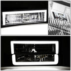 Clear Lens Chrome Housing LED Bar Headlights 4PCS