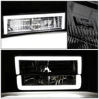 Smoke Lens Amber Reflector Chrome Housing LED Bar Headlights 8pcs