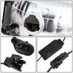 Smoke Lens Amber Reflector Chrome Housing LED Bar Headlights 8pcs