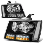 07-14 Chevrolet Tahoe/Suburban/Avalanche LED DRL Headlights Black
